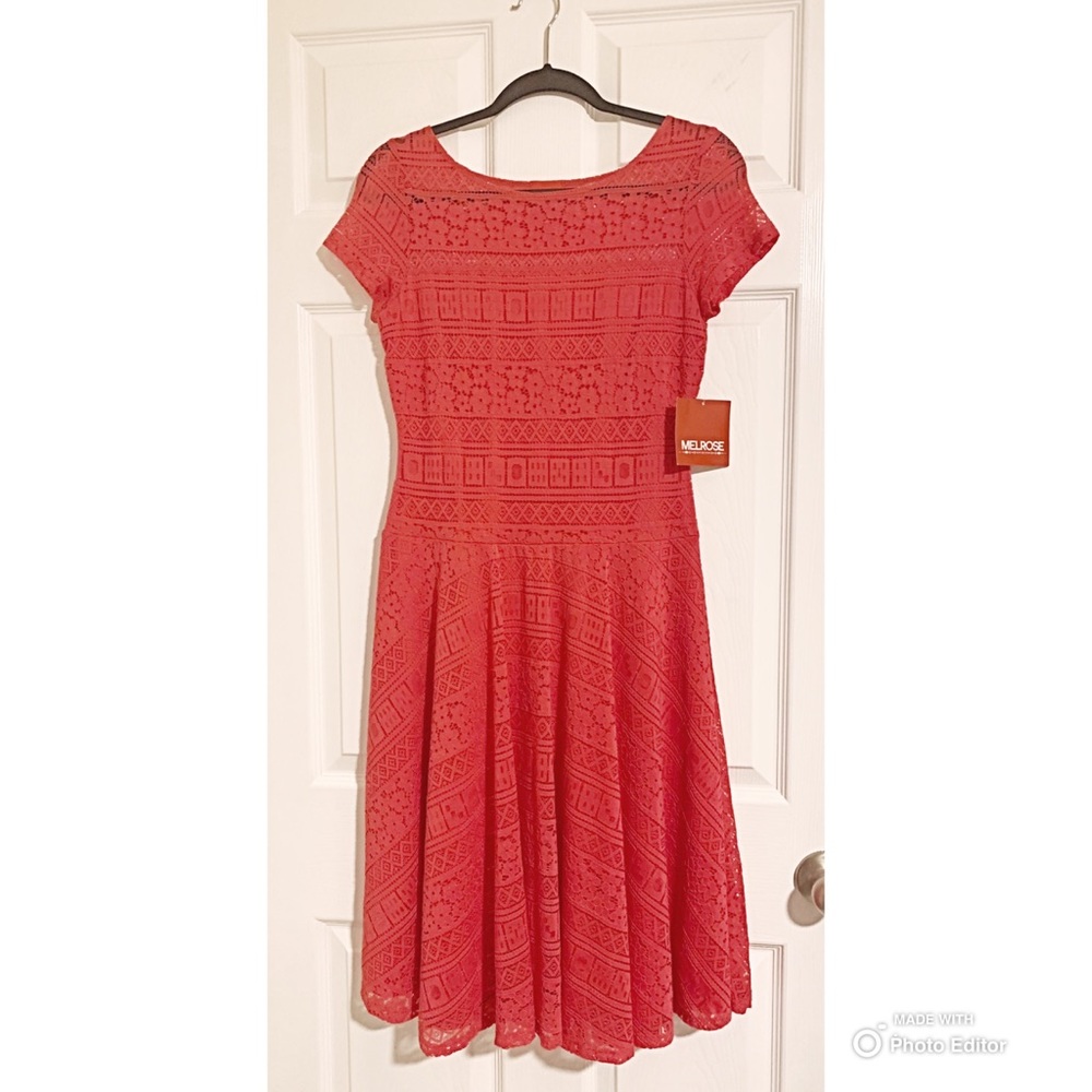 Beautiful Crochet a line midi dress